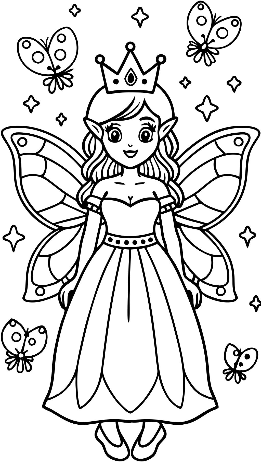 Qween Fary Coloring Pages